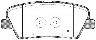 OPEN PARTS bpa127402 -  Комплект тормозных колодок, дисковый тормоз